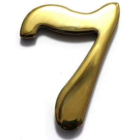 BRASS ACCENTS 6 in. Raised Numeral of No.7, Polished Brass I07-N5570-605